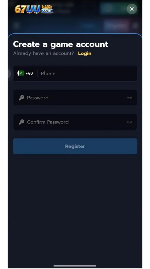 67UU Game registration
